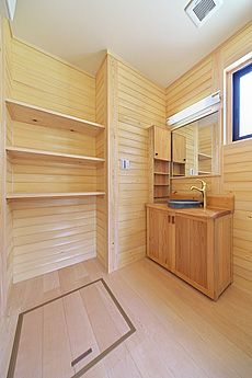 カエデ（メープル）無垢フローリング　施工写真