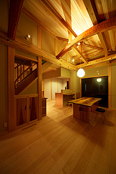 カエデ（メープル）無垢フローリング　施工写真