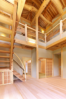 カエデ（メープル）無垢フローリング　施工写真