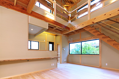 カエデ（メープル）無垢フローリング　施工写真