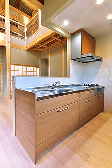 カエデ（メープル）無垢フローリング　施工写真