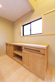 カエデ（メープル）無垢フローリング　施工写真