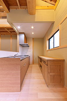 カエデ（メープル）無垢フローリング　施工写真