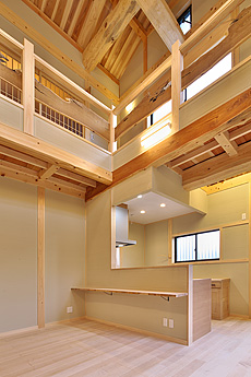 カエデ（メープル）無垢フローリング　施工写真