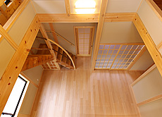 カエデ（メープル）無垢フローリング　施工写真