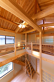 カエデ（メープル）無垢フローリング　施工写真