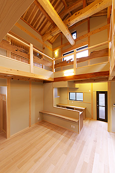 カエデ（メープル）無垢フローリング　施工写真