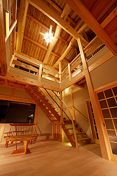 カエデ（メープル）無垢フローリング　施工写真