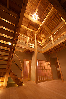 カエデ（メープル）無垢フローリング　施工写真