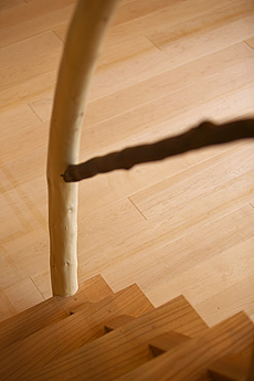 カエデ（メープル）無垢フローリング　施工写真