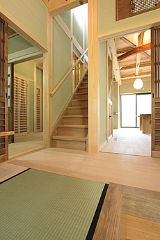 カエデ（メープル）無垢フローリング　施工写真