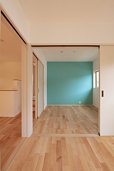 カエデ（メープル）無垢フローリング　施工写真