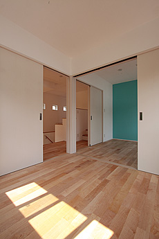 カエデ（メープル）無垢フローリング　施工写真