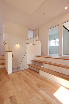 カエデ（メープル）無垢フローリング　施工写真