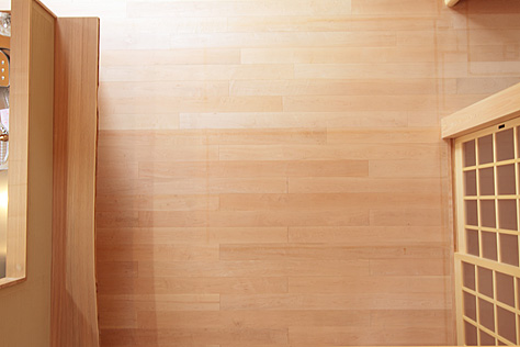 カエデ（メープル）無垢フローリング　施工写真