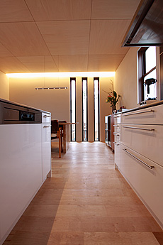 国産　板屋楓（イタヤ カエデ）無垢フローリング　施工写真