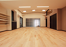 国産　板屋楓（イタヤ カエデ）無垢フローリング　施工写真