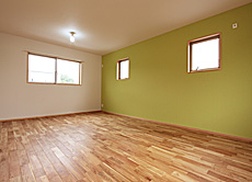 楢（なら／オーク） 無垢フローリング　施工写真