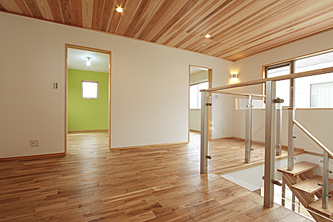 楢（なら／オーク） 無垢フローリング　施工写真