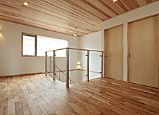 楢（なら／オーク） 無垢フローリング　施工写真