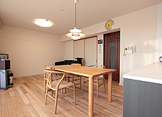 ホワイト オーク 無垢フローリング　施工写真