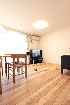 ホワイト オーク 無垢フローリング　施工写真