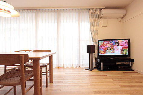 ホワイト オーク 無垢フローリング　施工写真