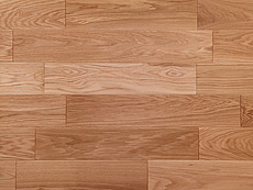 写真：ホワイトオーク 無垢フローリング　自然 OIL wax 塗装・節なし・ツナギ面V溝入りUNI