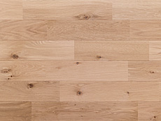 写真：ホワイトオーク 無垢フローリング　無塗装・UNI・節あり