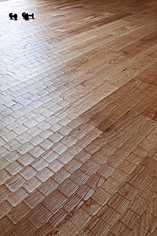 ホワイト オーク 無垢フローリング　施工写真