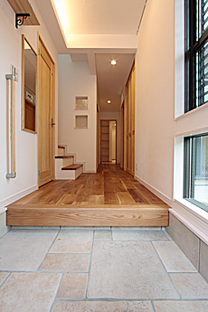 ホワイト オーク 無垢フローリング　施工写真