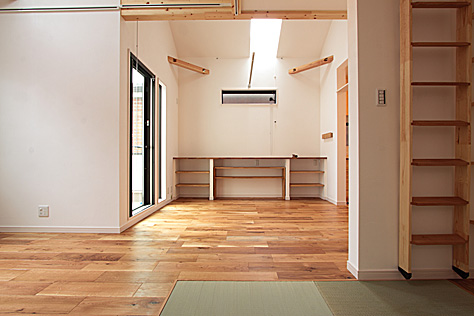 ホワイト オーク 無垢フローリング　施工写真