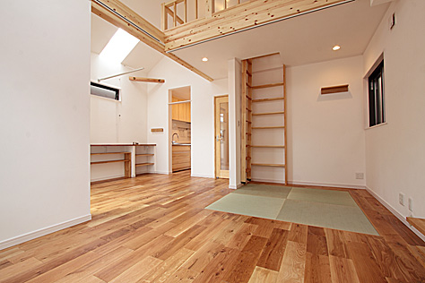 ホワイト オーク 無垢フローリング　施工写真