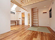 ホワイト オーク 無垢フローリング　施工写真