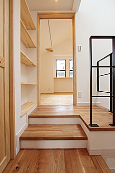 ホワイト オーク 無垢フローリング　施工写真