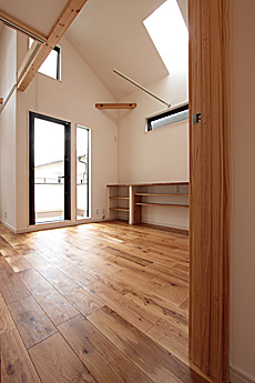 ホワイト オーク 無垢フローリング　施工写真