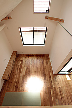 ホワイト オーク 無垢フローリング　施工写真