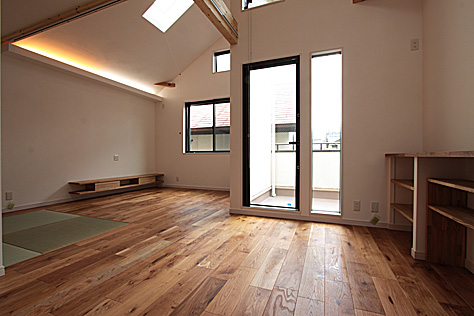 ホワイト オーク 無垢フローリング　施工写真