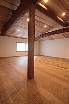 ホワイト オーク 無垢フローリング　施工写真