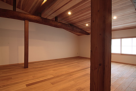 ホワイト オーク 無垢フローリング　施工写真