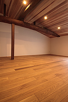 ホワイト オーク 無垢フローリング　施工写真