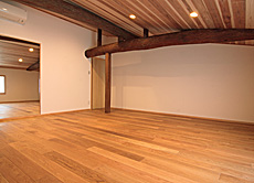 ホワイト オーク 無垢フローリング　施工写真