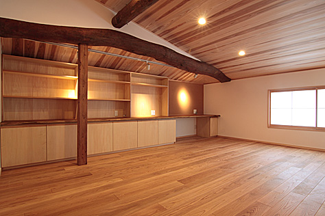 ホワイト オーク 無垢フローリング　施工写真