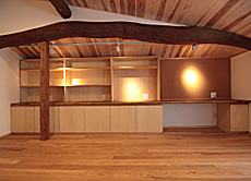 ホワイト オーク 無垢フローリング　施工写真