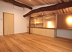 ホワイト オーク 無垢フローリング　施工写真