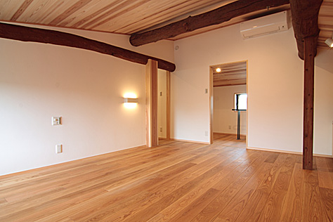 ホワイト オーク 無垢フローリング　施工写真