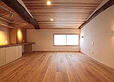 ホワイト オーク 無垢フローリング　施工写真