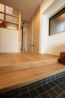 ホワイト オーク 無垢フローリング　施工写真