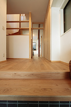 ホワイト オーク 無垢フローリング　施工写真