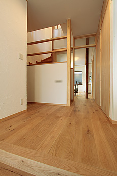 ホワイト オーク 無垢フローリング　施工写真